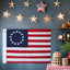 Bandera Betsy Ross 12x18" doble cara 13 estrellas