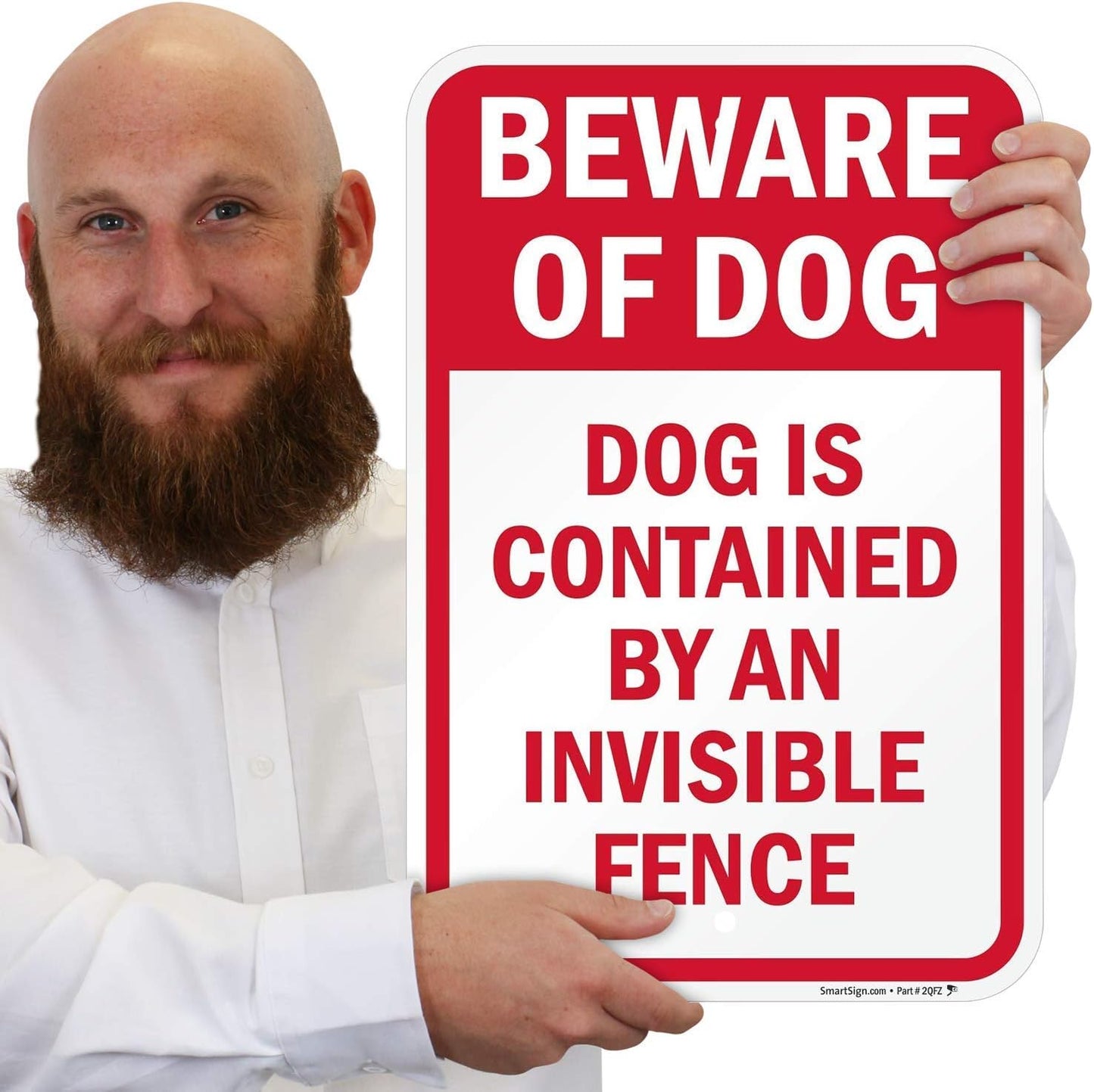 Letrero aluminio 12x18pulg Beware Of Dog