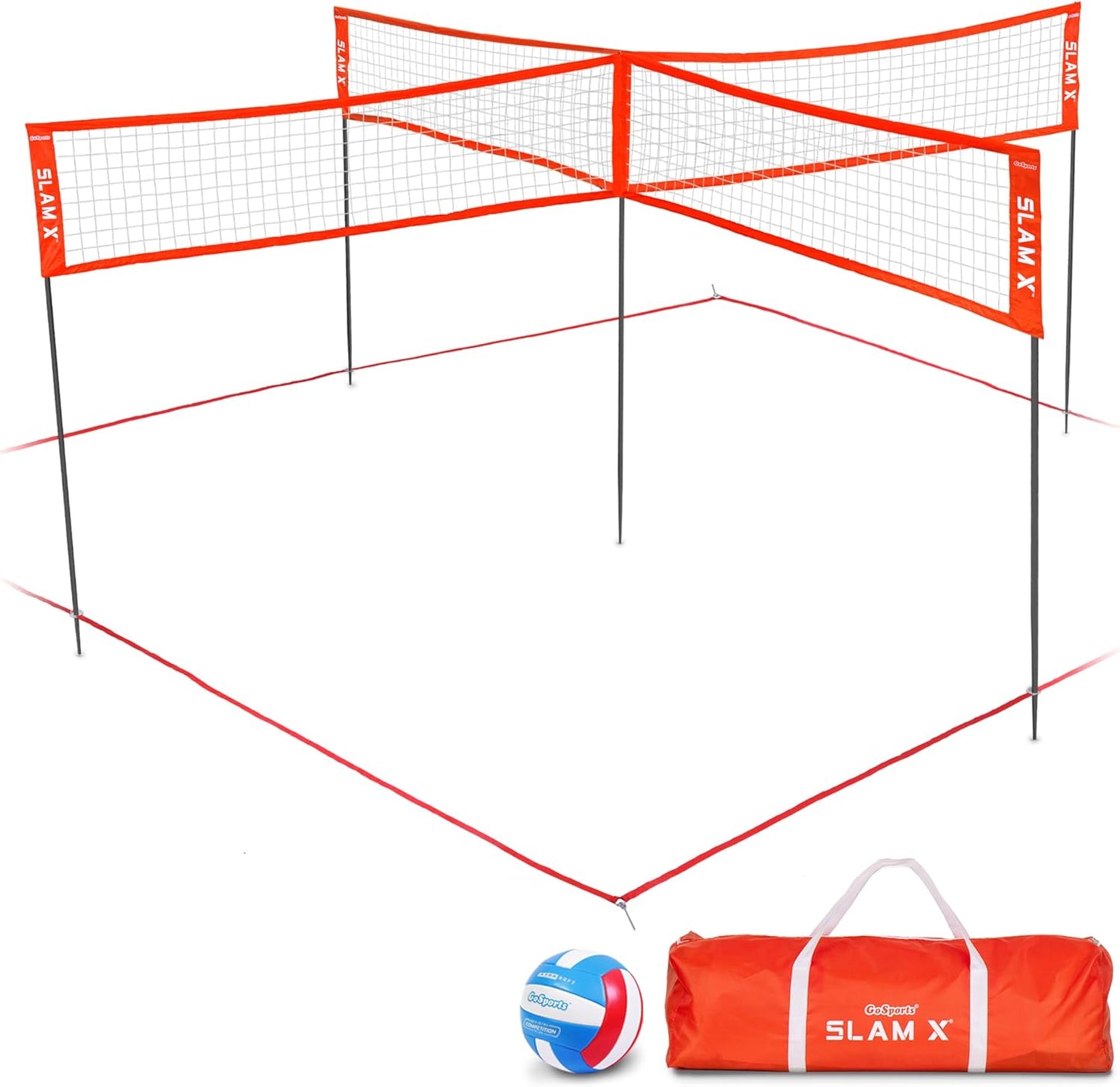 Set voleibol cuadrado Slam X 4 Square 14-21ft