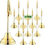 12 Soportes Números Mesa 3pulg Clip Metal Dorado