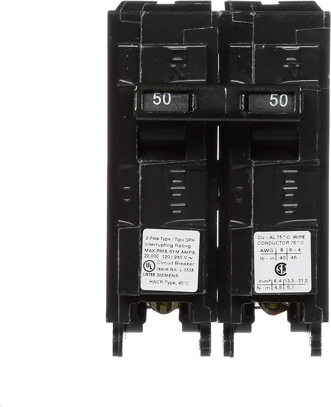 Disyuntor SIEMENS Q250H 50A 22kA tipo QPH 240V