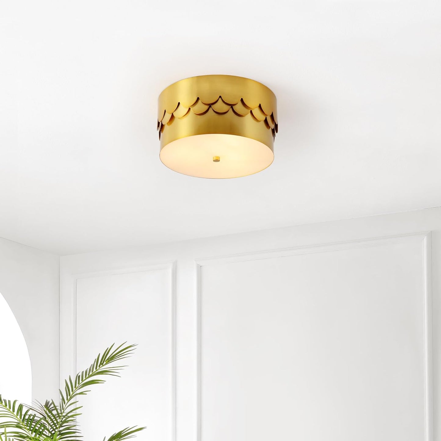 Lámpara empotrado latón dorado 3 luces 13pulg LED incluidas