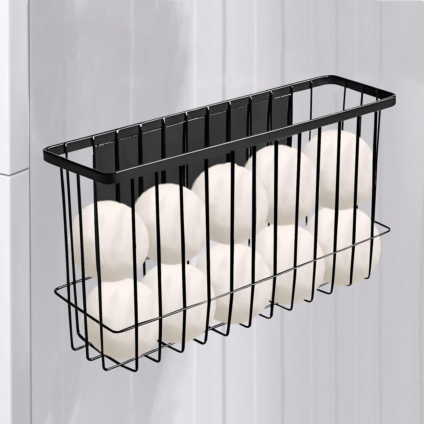 Soporte magnético para bolas de secadora lavandería