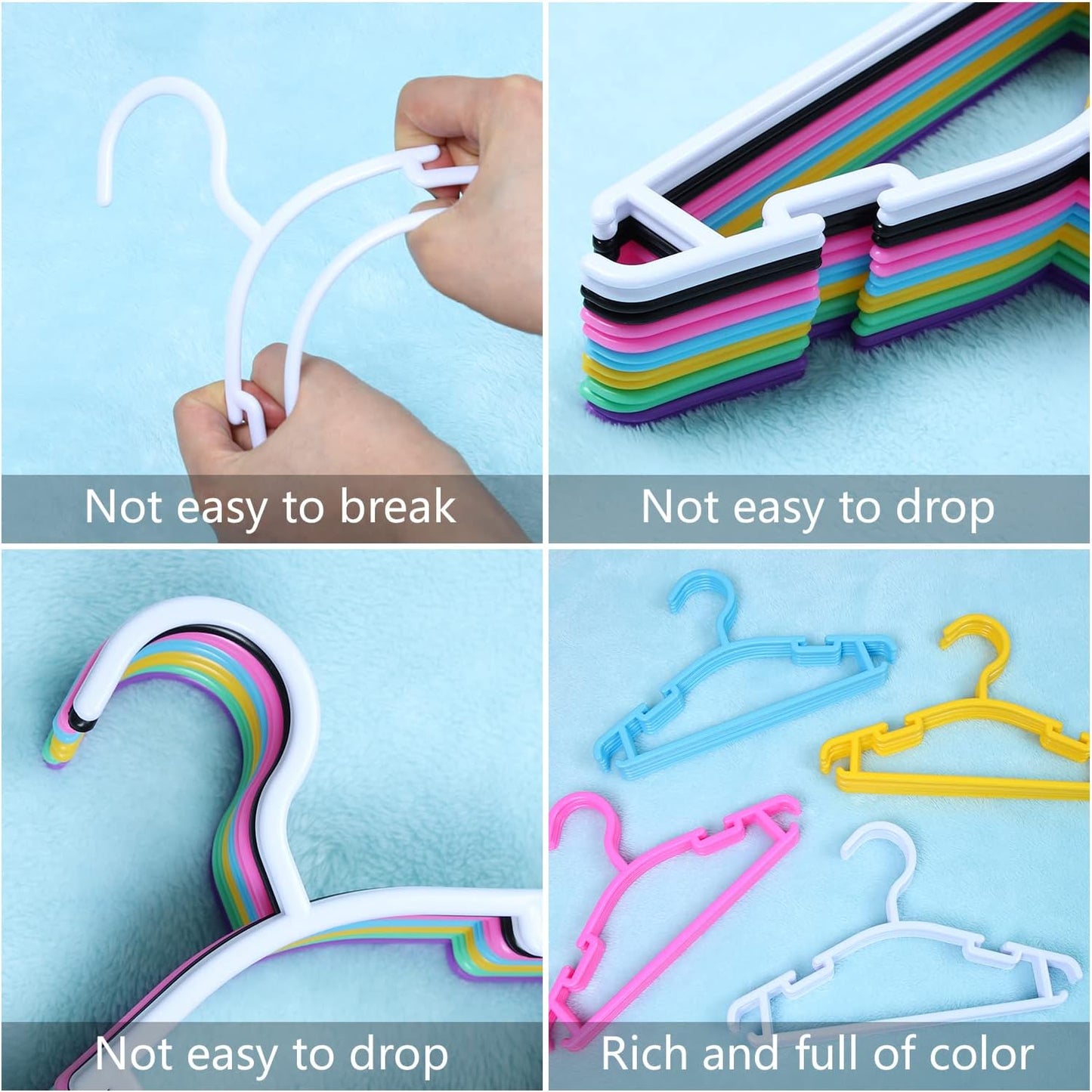 Ganchos plástico para colgar ropa bebé y niños