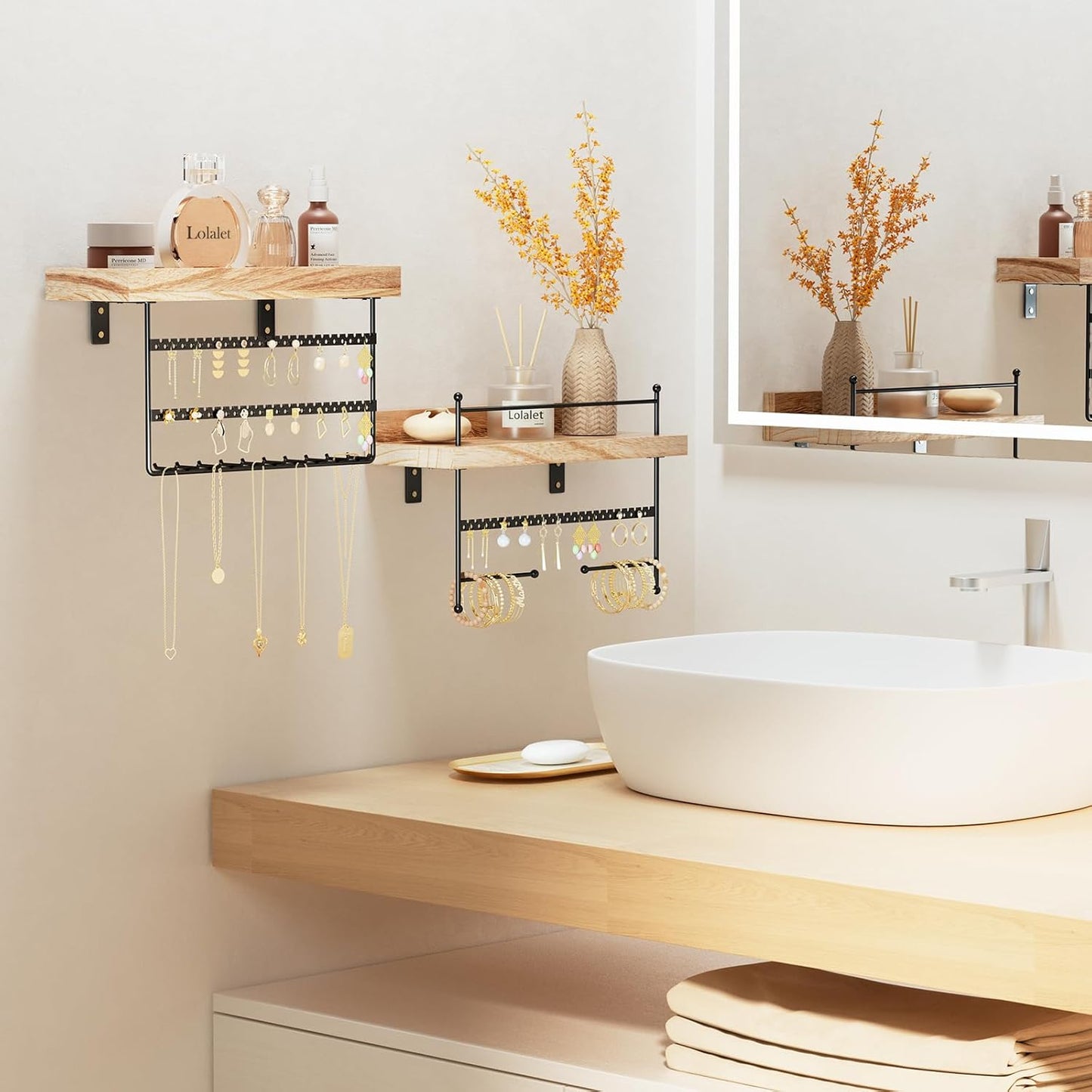 Organiz. joyas colgante pared set 2