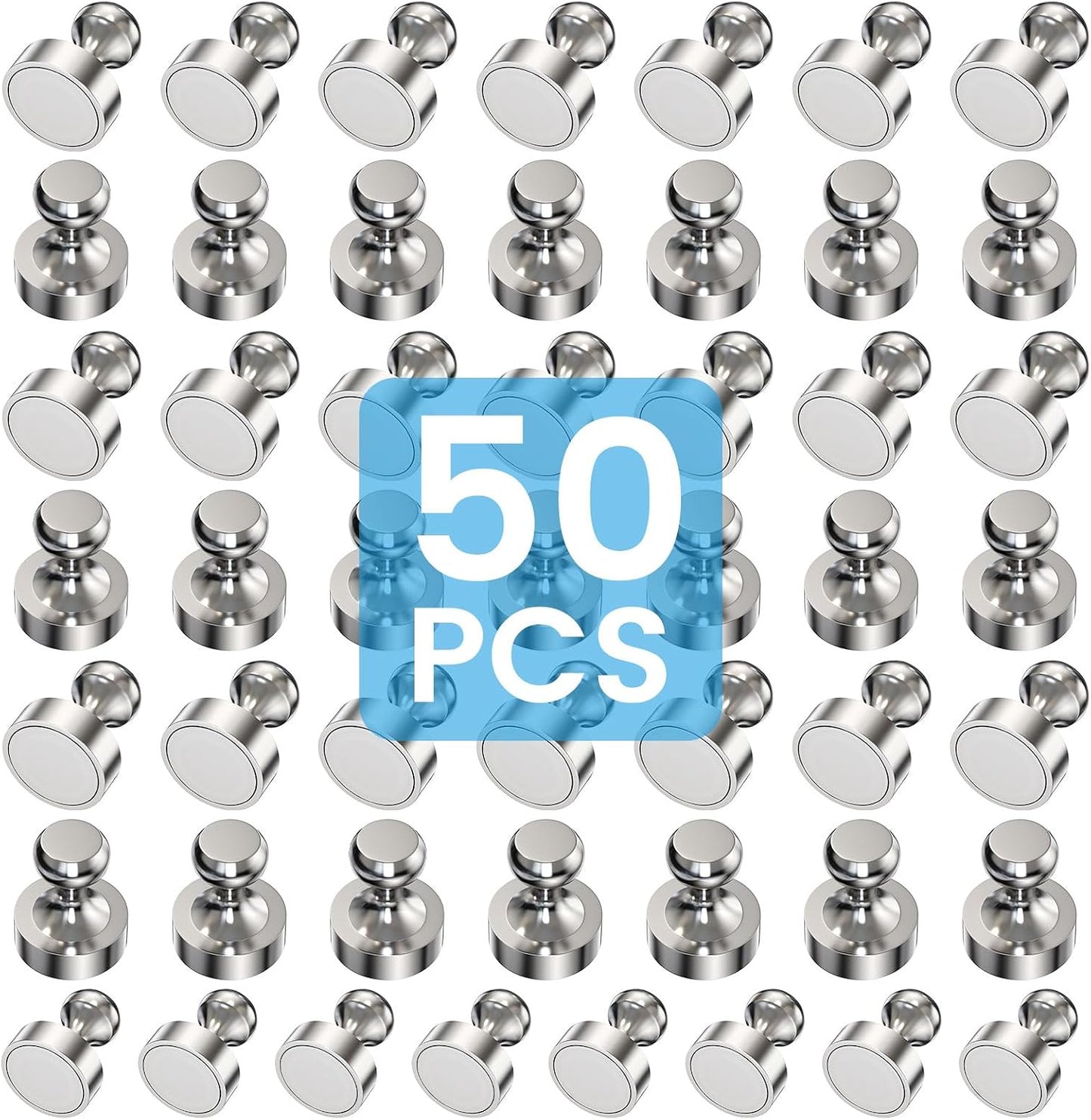 50 Pzas Imanes Fuertes para Pizarra Blanca Aula Oficina