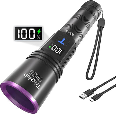 Linterna UV 365 nm recargable para orina mascotas y resina