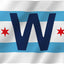 Bandera Chicago 3x5pies poliéster doble costura W