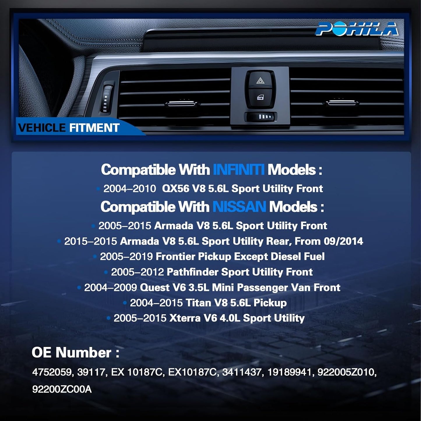 Repuesto válvula expansión A/C Nissan Frontier Pathf Titan Xterra Qx56