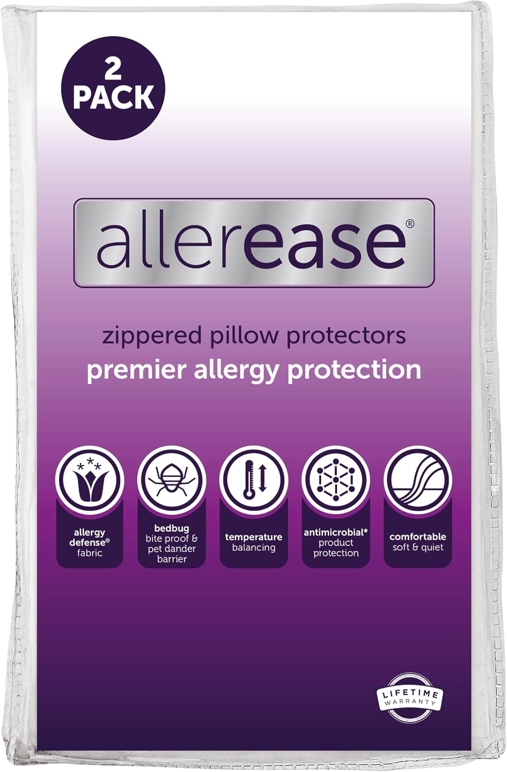 Set 2 Protectores Almohada King Transpirables con Cremallera