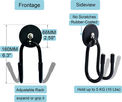 Soporte magnético cables tipo W organiz. para casa garaje