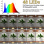 Luz cultivo techo 48 LED espectro completo con temporizador