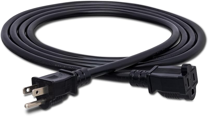 Cable extensión NEMA 515R a 515P 25ft negro