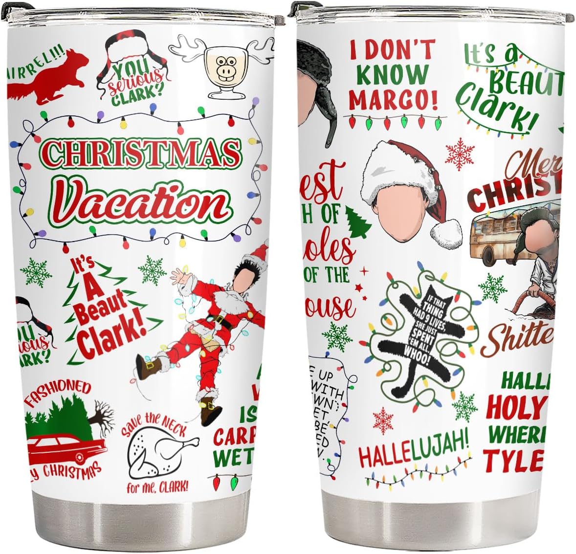Vaso acero inox con tapa 600ml regalo Navidad