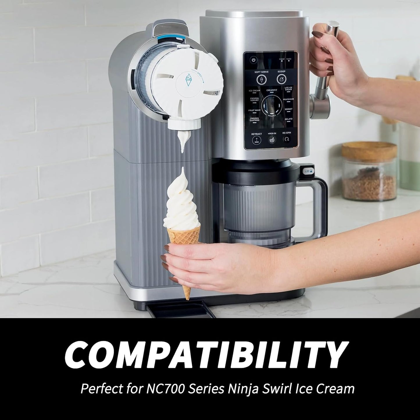 2 Pzas Tapas Ninja Creami Swirl Comp NC700 Sin BPA