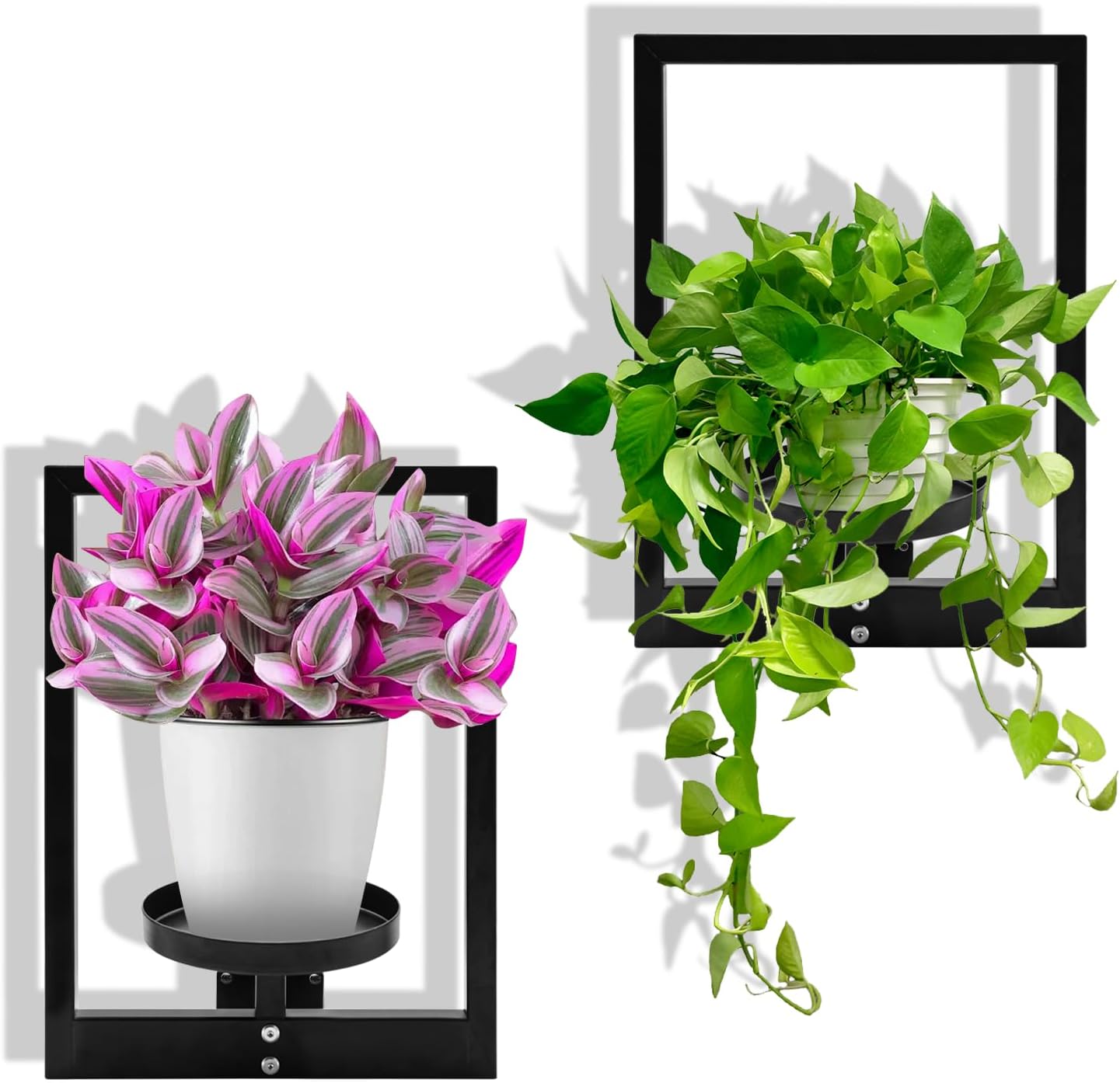 Soporte metal pared pack 2 resistente hogar oficina
