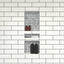 Estante ducha triple nicho negro 16x40x4"