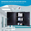 Gabinete doble puerta negro mediano con bloqueo 14.5x9.5x4