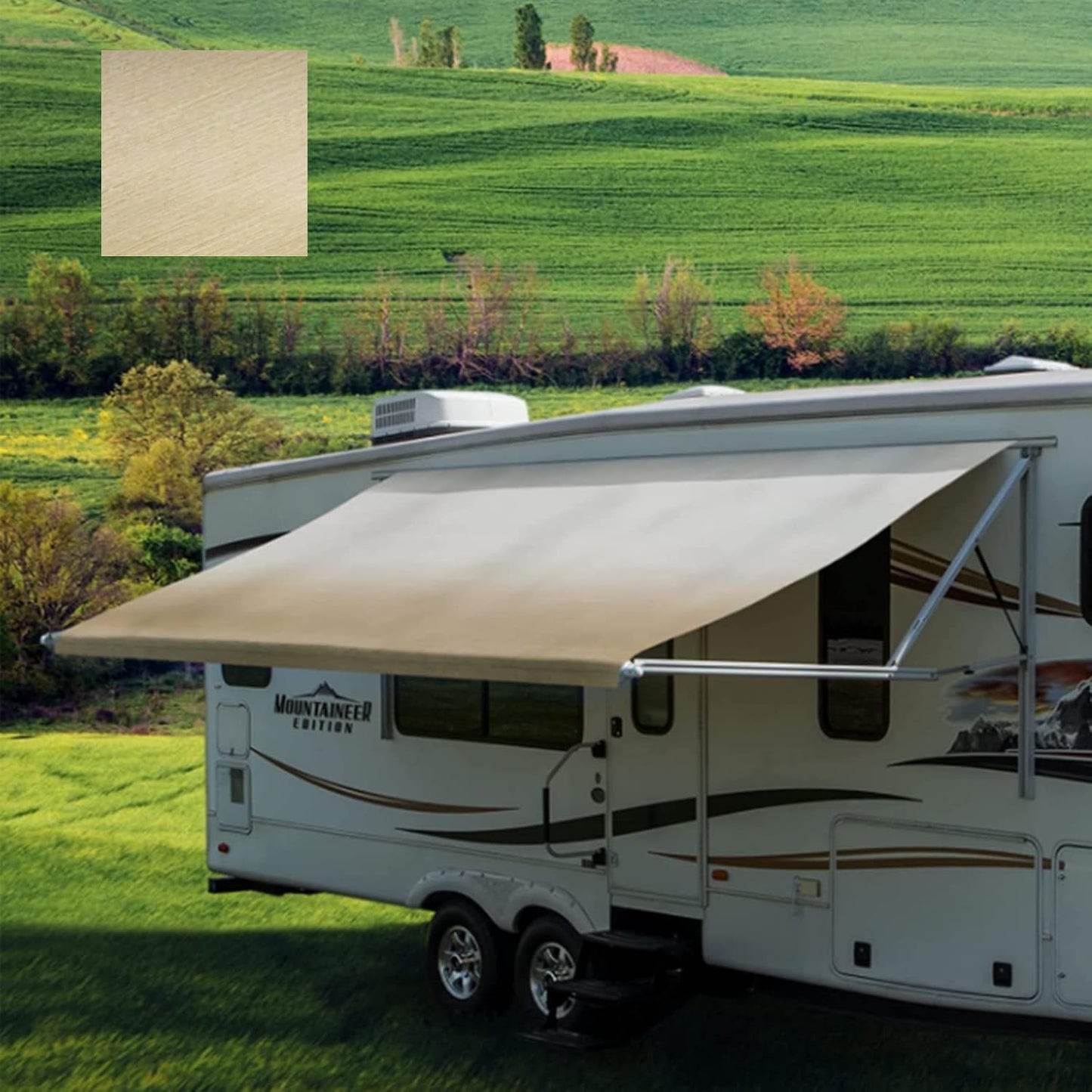 Tela toldo autocaravana 7'1'' a 18'1'' x 8' repuesto camel