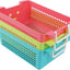 Cesta plástico con asas set 3 12x8x4"