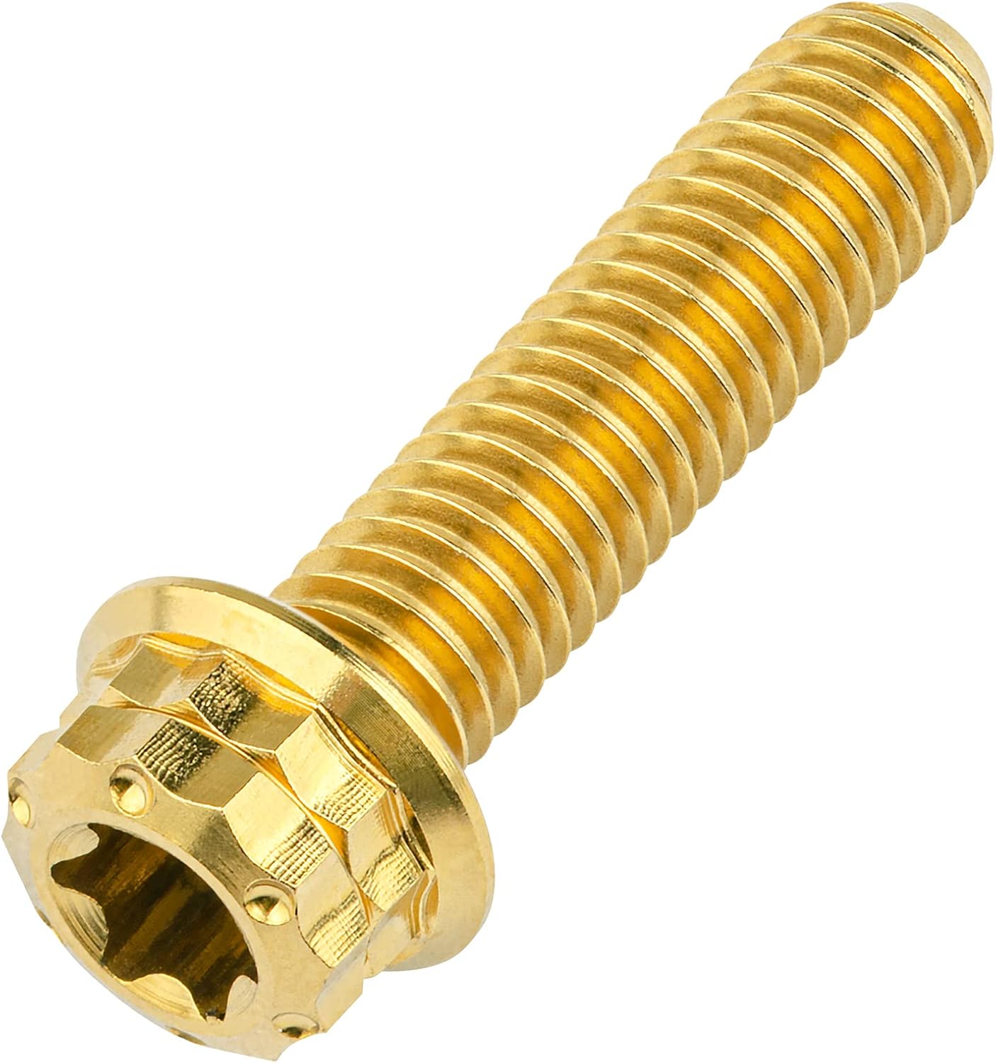 Brida titanio M6x25mm 4 Pzas dorado