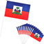 50 Banderas Haití con poste para eventos desfiles