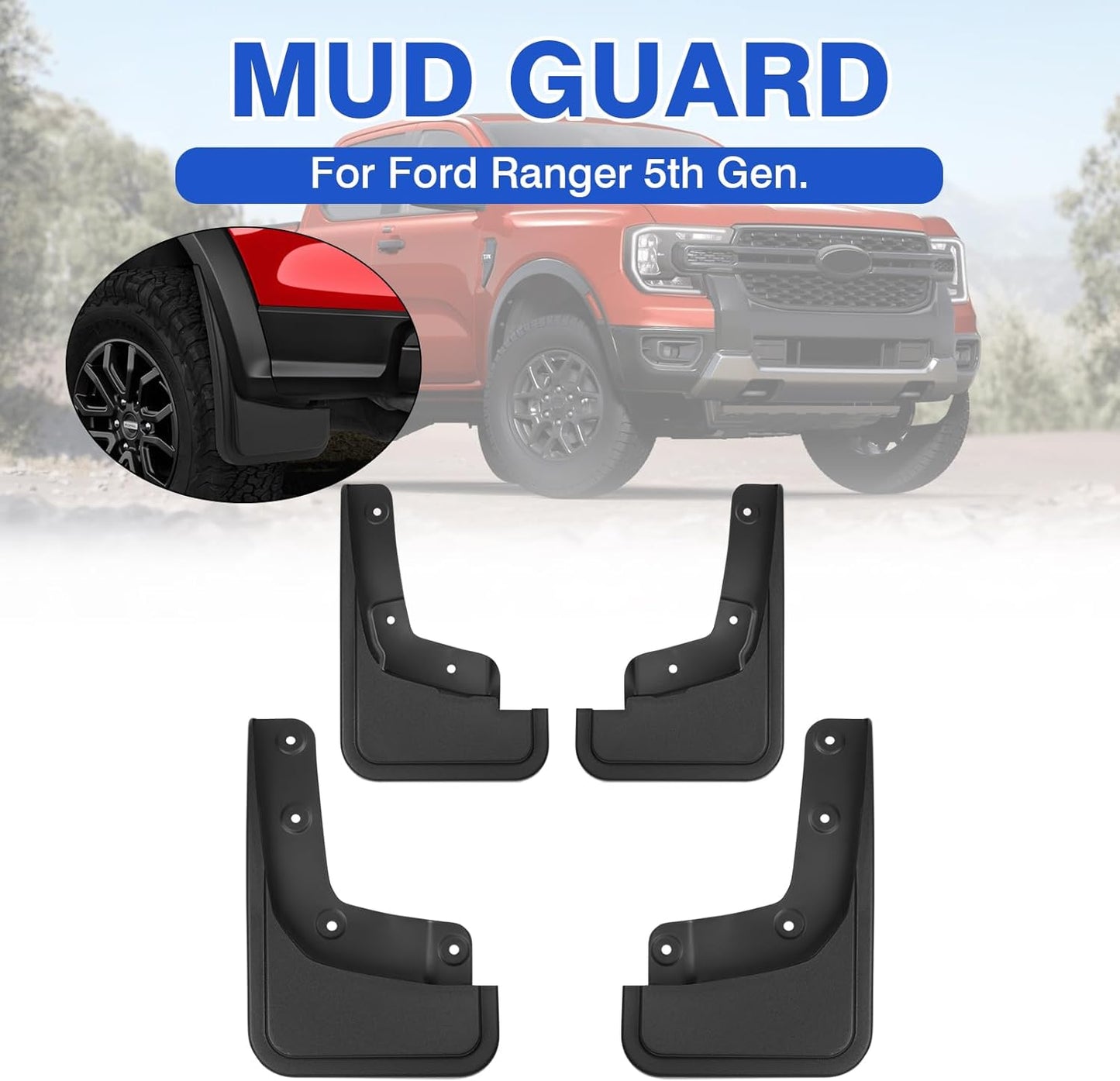 Guardabarros Protectores contra Salpicaduras Ford Ranger