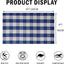 Alfombra cuadros Buffalo 3x5ft Azul Blanco para puerta
