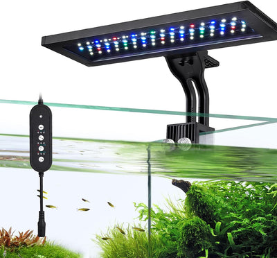 Luz LED acuario 18W 8 modos espectro completo 12-24pulg