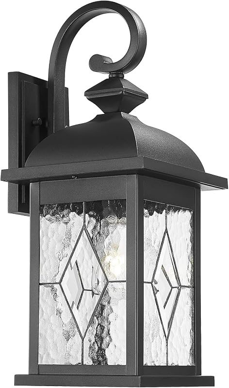 21 Apliques Pared Exterior Impermeables Negro Mate