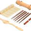 Kit fabricación sushi bambú bazuca arroz palillos soportes paleta