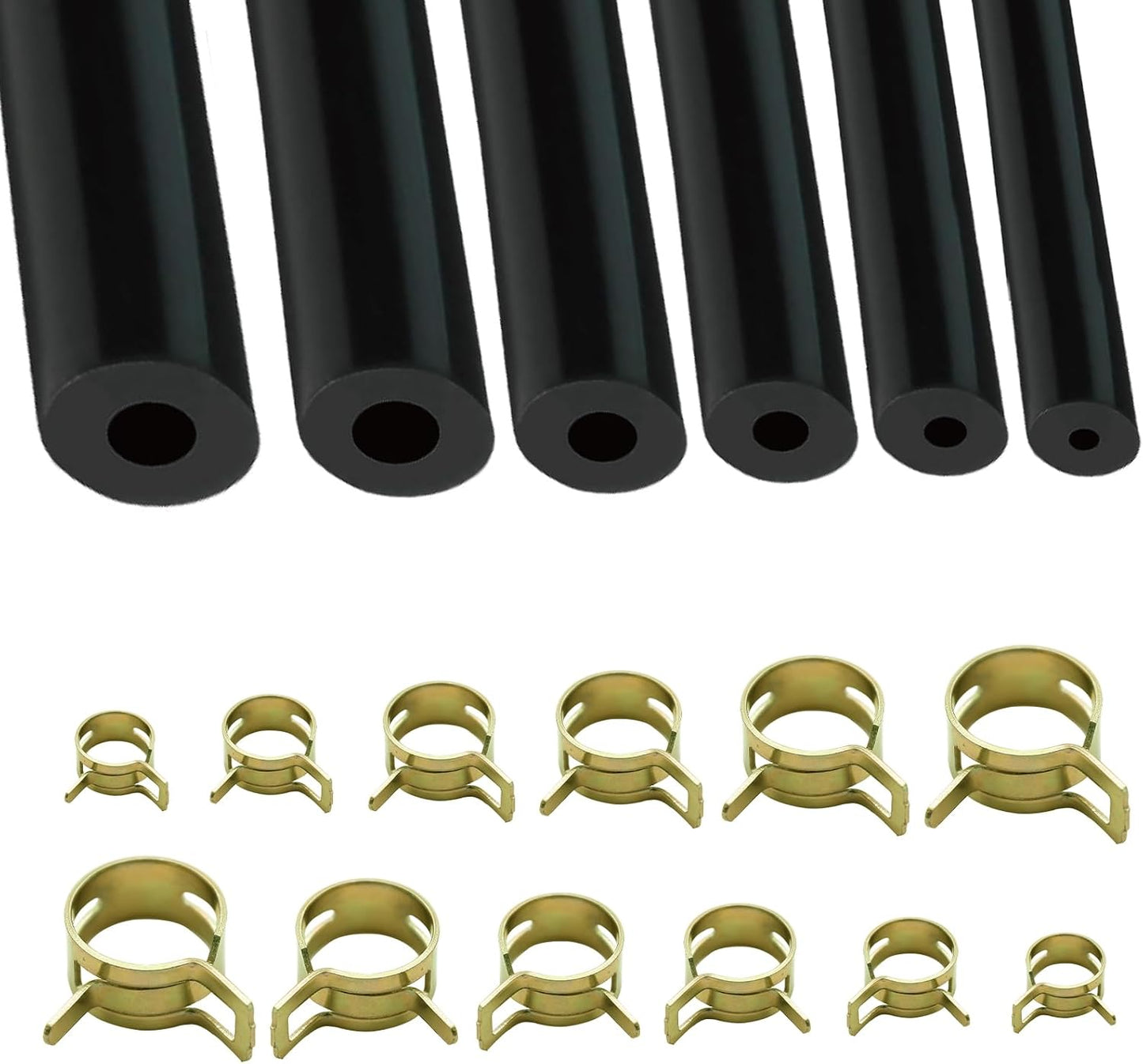 Kit mangueras vacío silicona 1/8-3/8 5" 6 Pzas