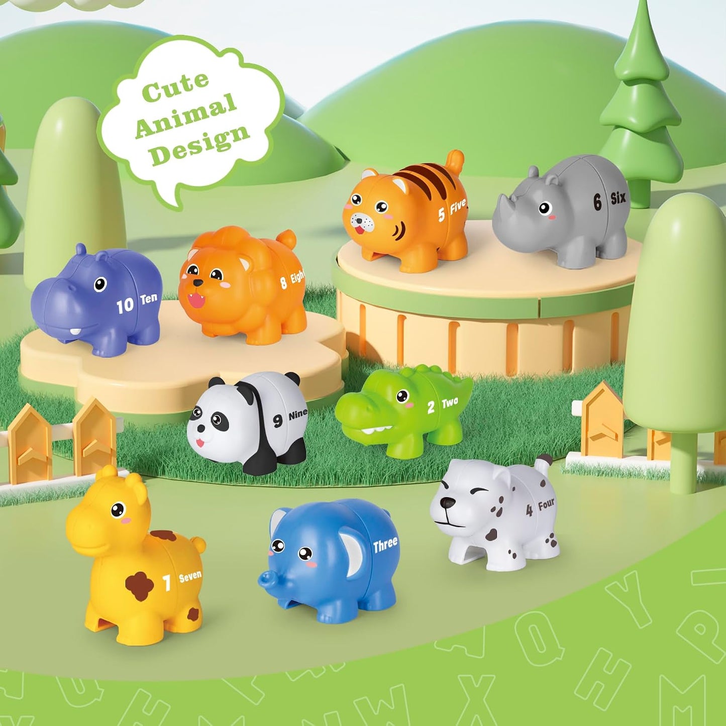 Juguetes aprendizaje 2-4 años set emparejamiento números