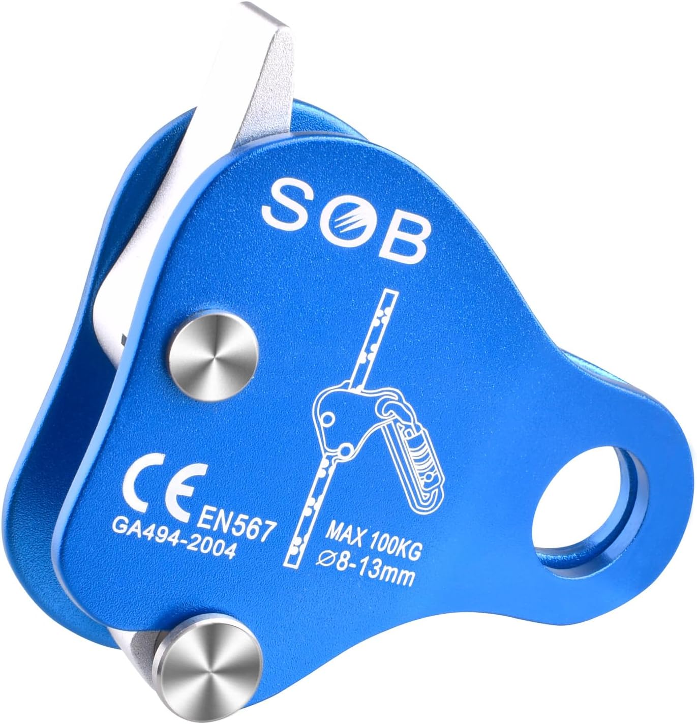 Placa de aparejo doblada para descender y rappel resistente