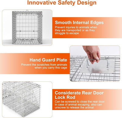 Trampa plegable para gatos callejeros 32x12.5pulg
