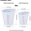 2 Tazas Medidoras Silicón 8.5/16.9oz Reutilizables