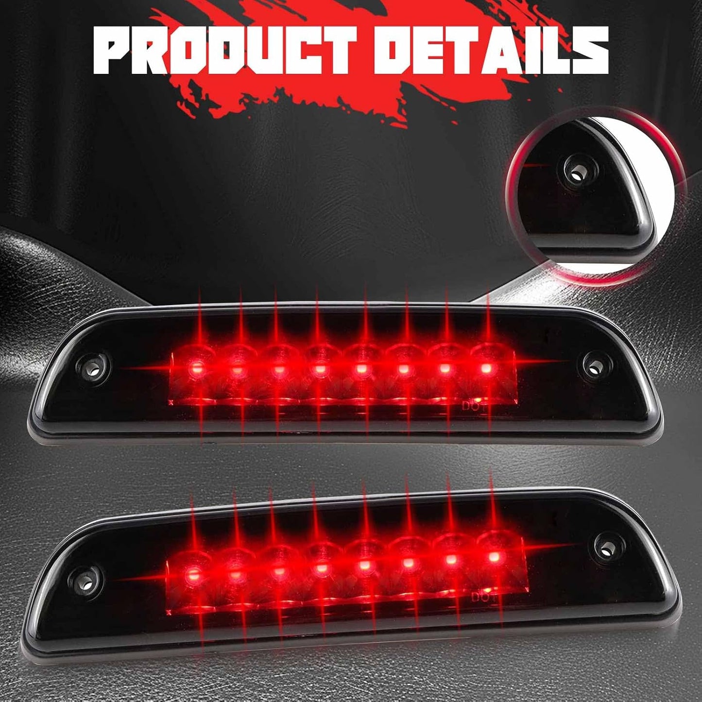 Luz freno LED alta Toyota Tacoma 95-23 lente humo