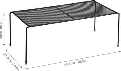 Estante organizador cocina 4 pzas malla metal negro