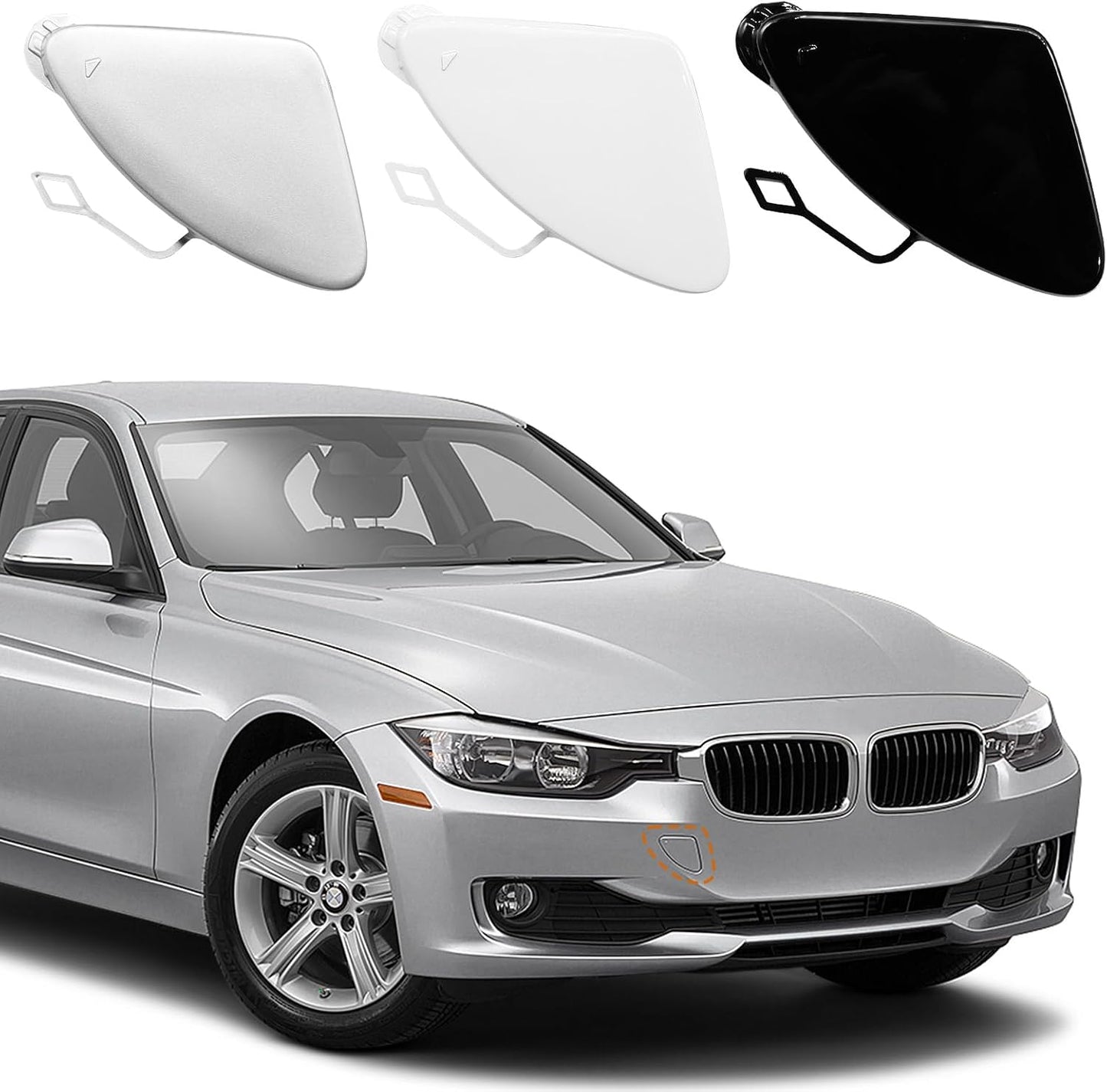 Cubierta gancho remolque BMW Serie 3 plata