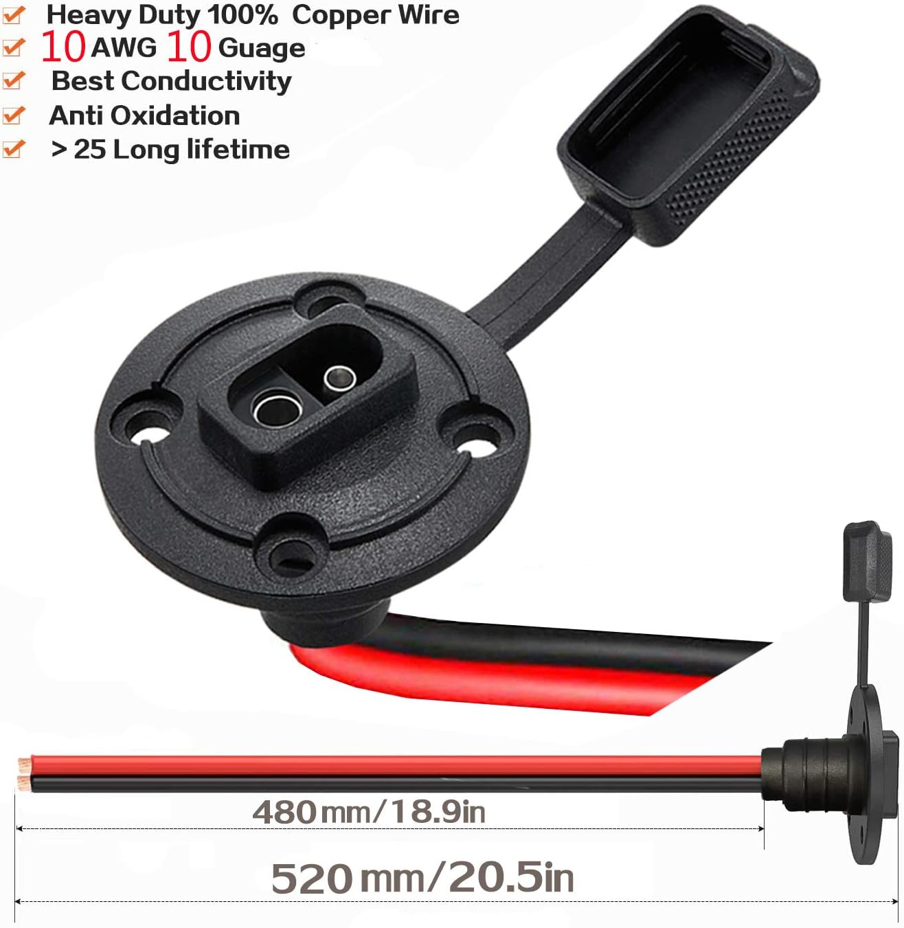 Conector SAE 10 AWG para generador motocicleta
