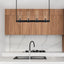 Lámpara isla cocina estilo granja 30pulg 4 luces