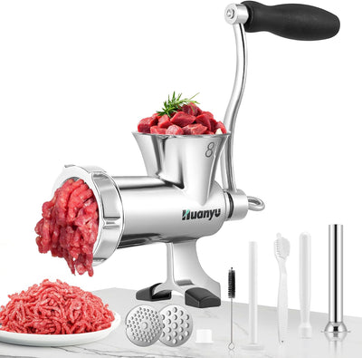 Picadora carne manual acero inox para salchichas y carne
