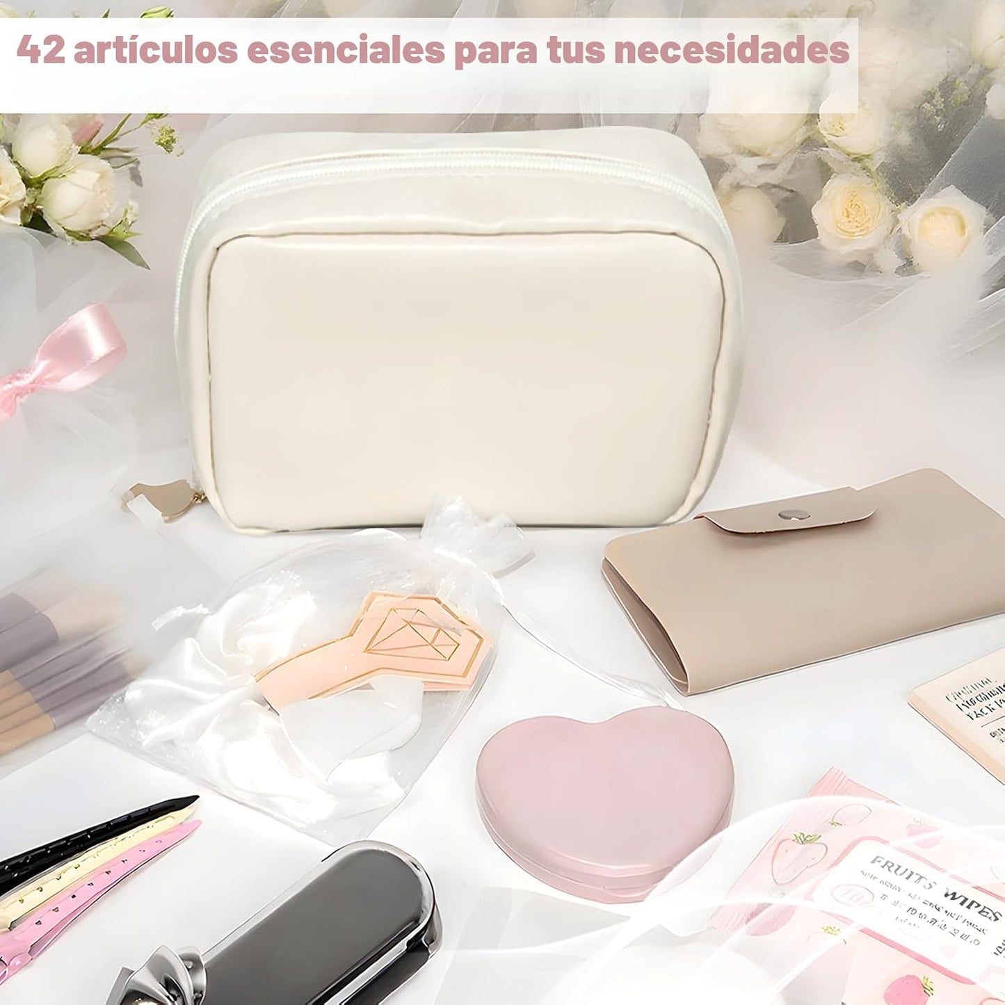 Kit emergencia novia con bolsa maquillaje 42 artículos