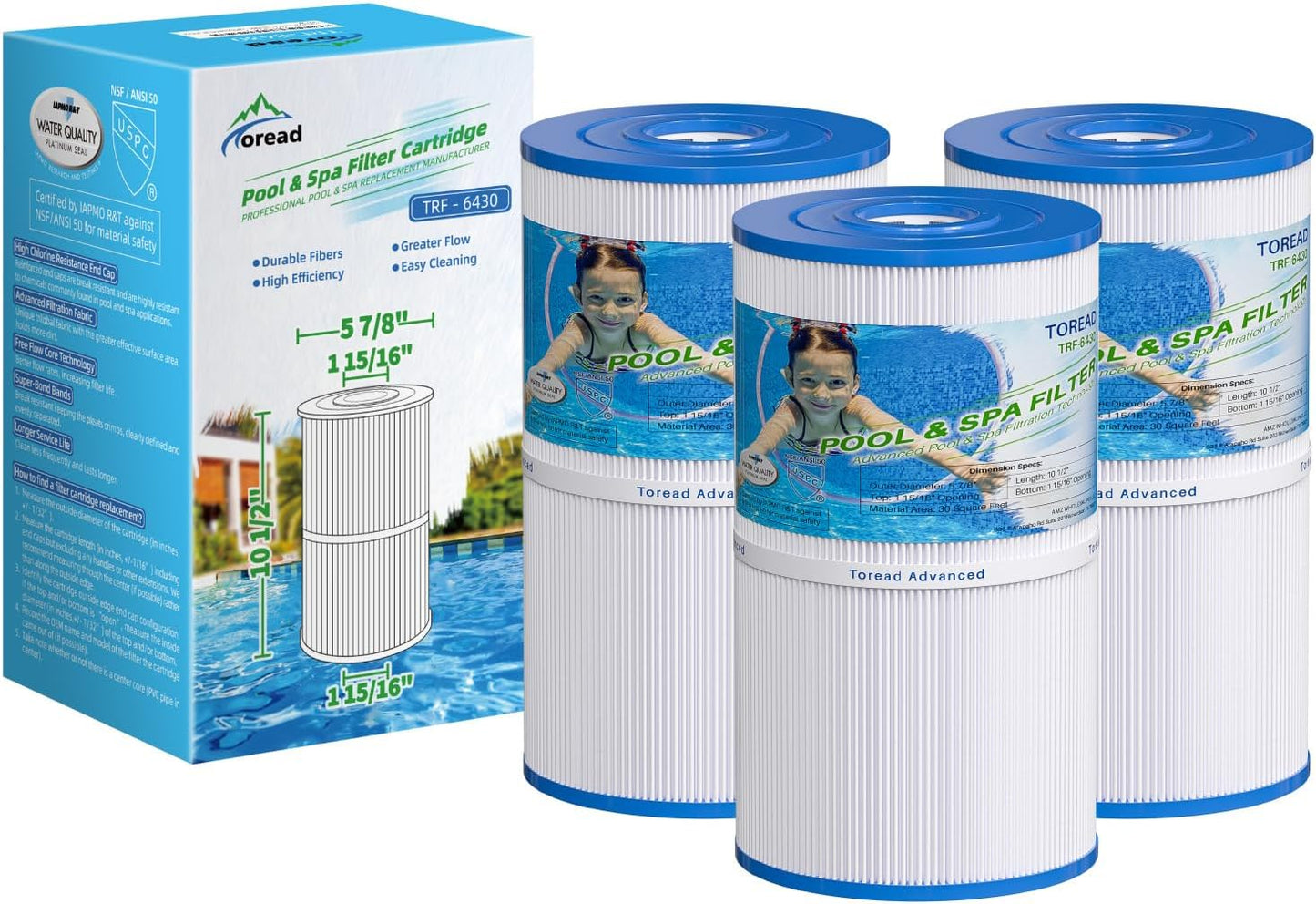 Filtro repuesto compat. Pleatco PWK30 30pies2