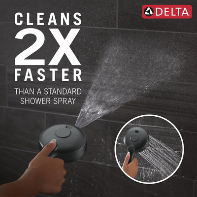 Cabezal ducha doble 2en1 6 ajustes alta presion negro