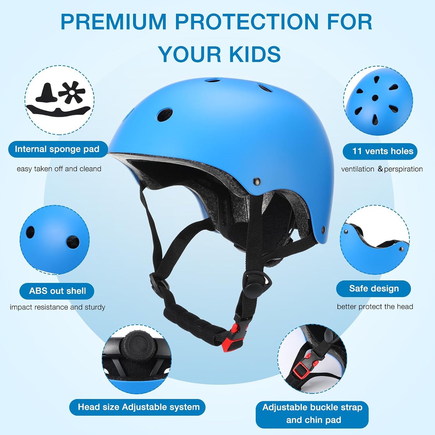 6 Cascos Bicicleta Niños Ajustables CPSC Multicolor