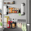 Estante magnético para especias cocina 6 pzas negro
