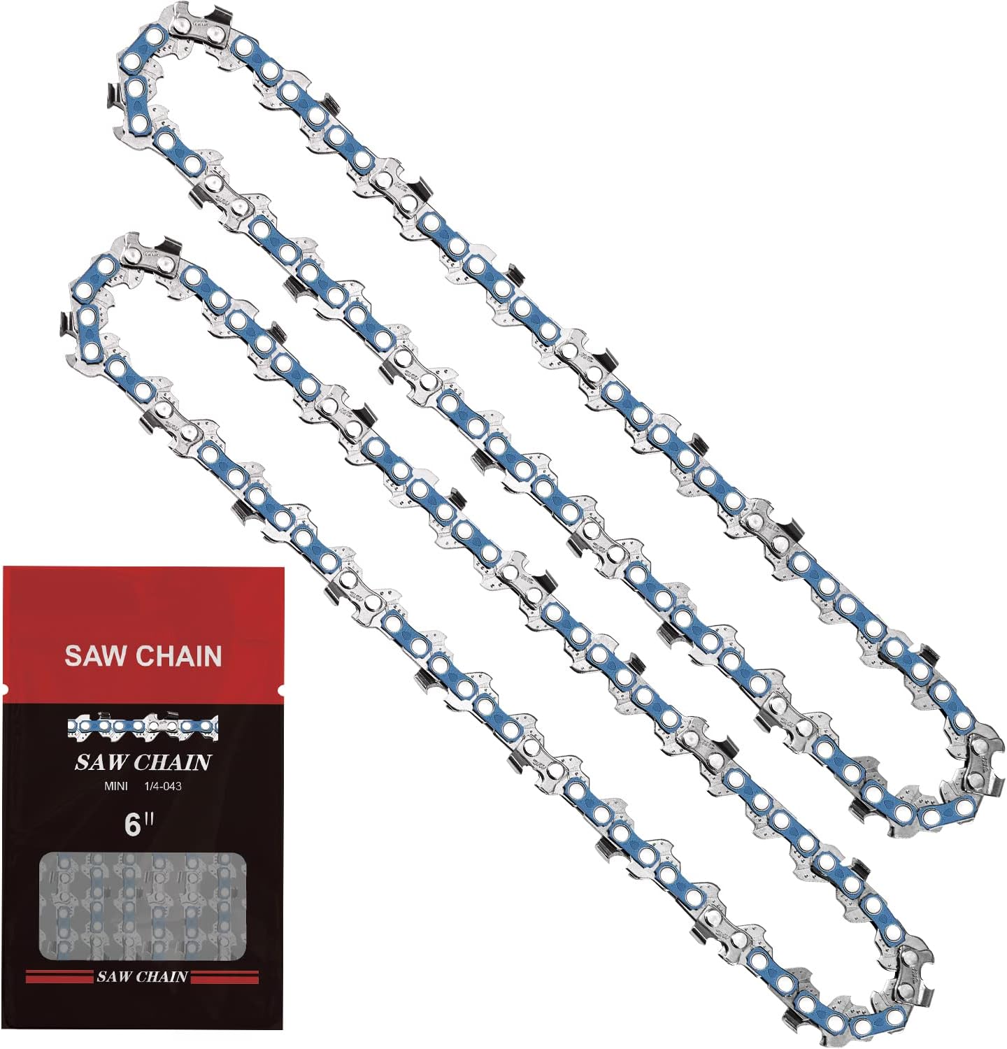 2 Cadenas mini motosierra 6" resistente aserrado rápido