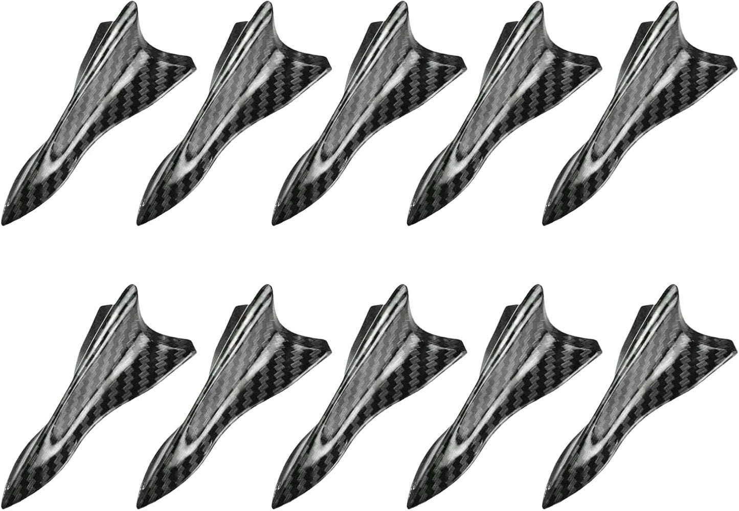 Set 10 aletas tiburón difusoras autoadhesivas para coche