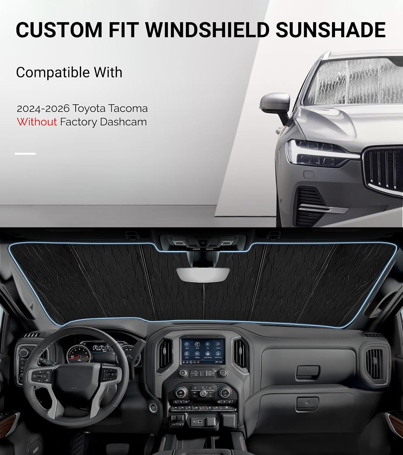 Parasol parabrisas Toyota Tacoma 2024-26 sin camara
